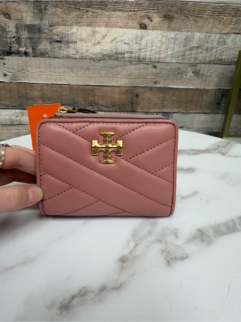 Tory Burch Pink Quilted Wallet